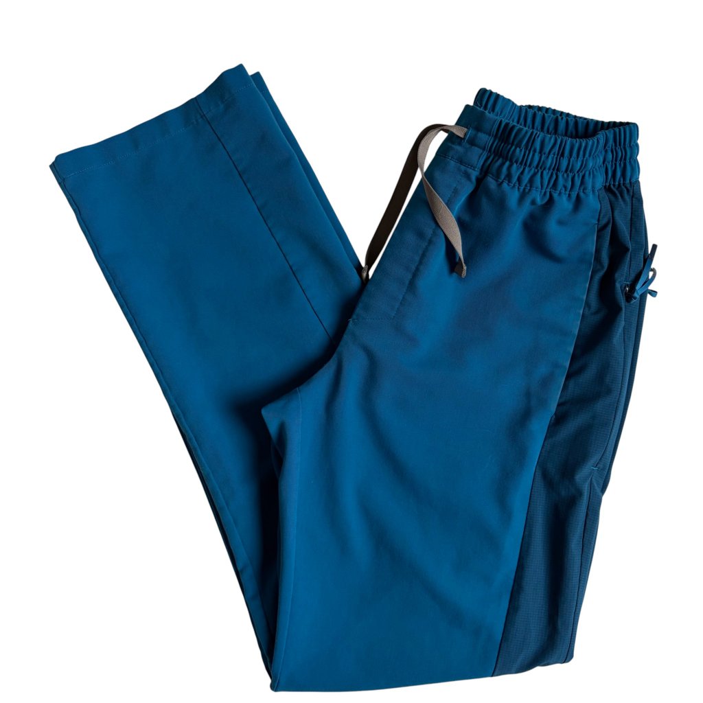 Figs Men's Straight Leg Scrub Pants With Side Panels (Teal Blue) - Small